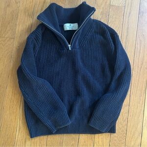 Boy 5T Navy Half-Zip Sweater